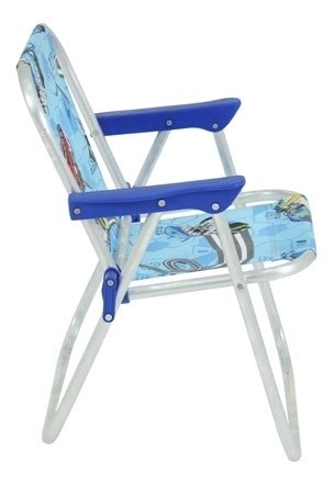 Cadeira De Praia Infantil Alta Em Aluminio Hot Wheels Azul Mercadolivre