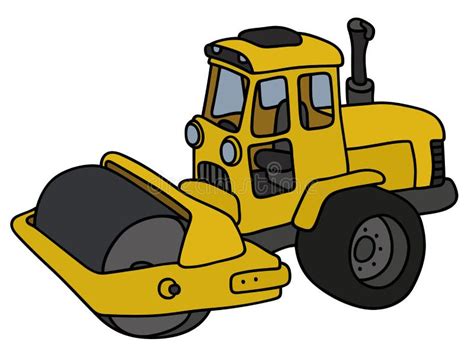 Yellow Road Roller Stock Vector Illustration Of Work 99249961