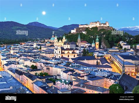 Winter View Hohensalzburg Castle Salzburg Hi Res Stock Photography And