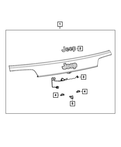 Jeep License Lamp Applique Qd Tzzaa Mopar Estores