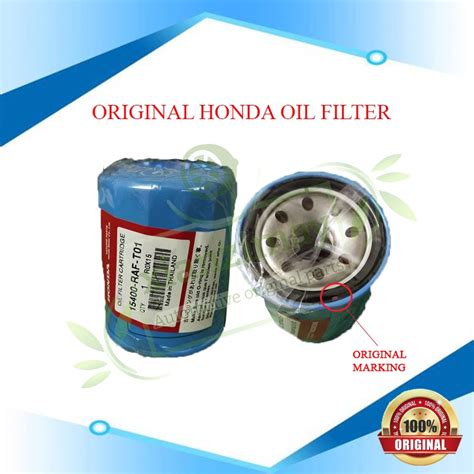 ORIGINAL HONDA GENUINE OIL FILTER 15400 RAF T01 MADE IN THAILAND