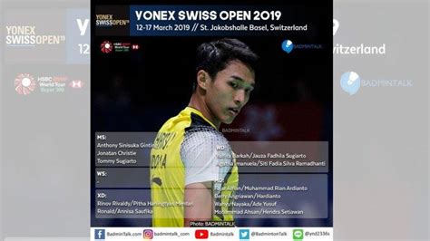 Jadwal Lengkap Swiss Open 2019 Babak Kedua Hari Ini 2 Perang Saudara