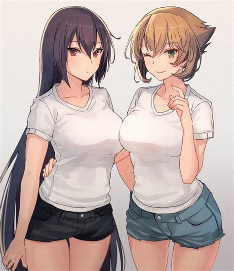 Fan Art Brunette Nagato Mutsu Kantai Collection HD Phone Wallpaper
