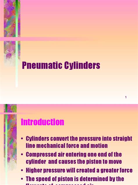 Pneumatic Cylinders | PDF | Piston | Mechanical Engineering