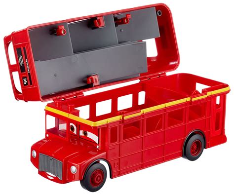 Disney Pixar Cars 2 Double Decker Red London Bus Vehicle Playset Brand