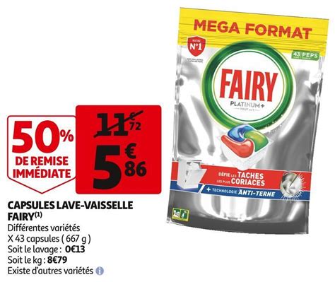 Promo Fairy Capsules Lave Vaisselle Chez Auchan Supermarch