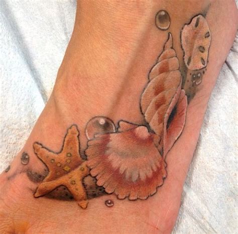 Seashell Tattoos For Girls