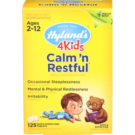 Hyland's 4 Kids Calm 'n Restful Natural Children's Sleep Aid and Stress ...