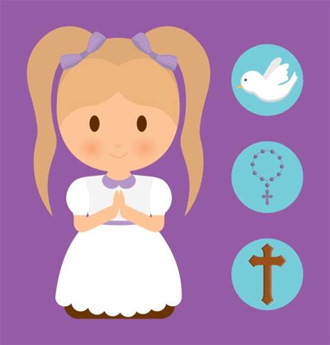 Kids Praying The Rosary Illustrations Royalty Free Vector Graphics