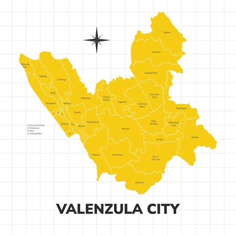 Premium Vector | Valenzuela City map illustration Map of the city in ...