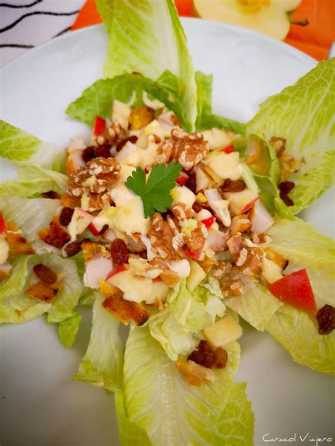 Ensalada Waldorf Con Pollo Receta En 20 Minutos Caracol Viajero