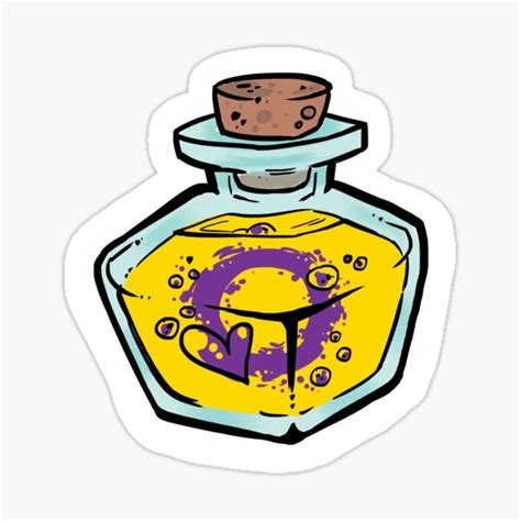 Potions Of Pride Intersex Elixir Bottle Sticker For Sale By