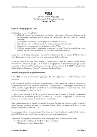 Etude De Cas Vsm Imi Pdf