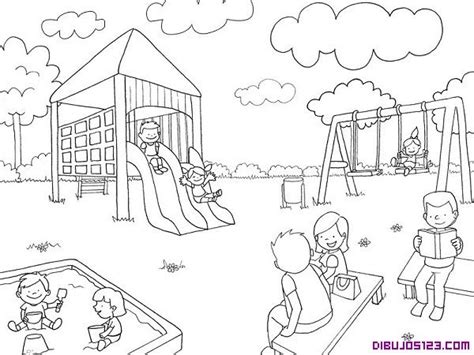 Imagenes Para Colorear De Nios En El Parque Coloring Pages Coloring Books Easy Love Drawings