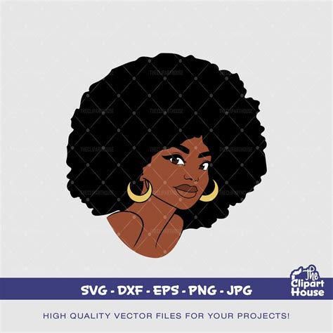 Black Afro Woman 2 African American Svg Black Woman Svg Afro Girl