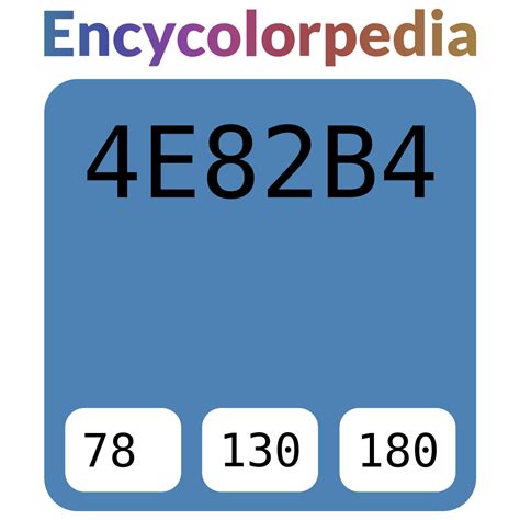 Cyan Azure 4e82b4 Hex Color Code Rgb And Paints