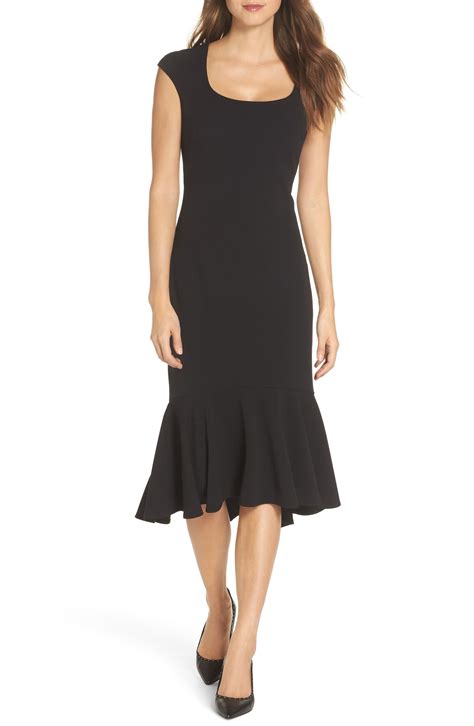 Maggy London Flare Hem Crepe Midi Dress Nordstrom