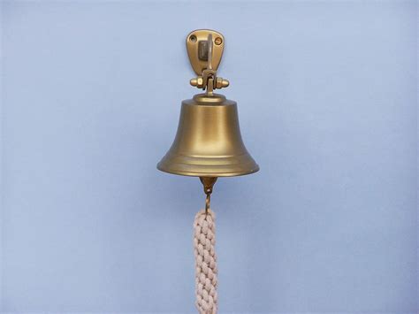 Wholesale Antique Brass Hanging Ship S Bell 6in Hampton Nautical