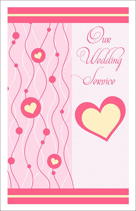 Wedding Program Cover Template 14b