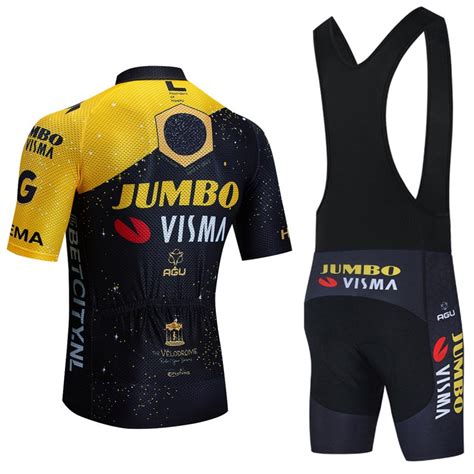 Ensemble cuissard vélo et maillot cyclisme équipe pro JUMBO Visma TDF