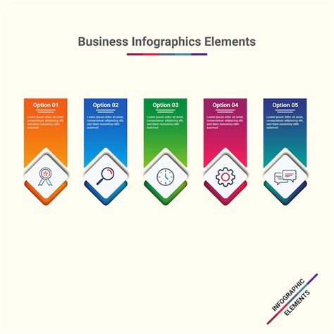 Premium Vector Modern Business Infographic Five Steps Template