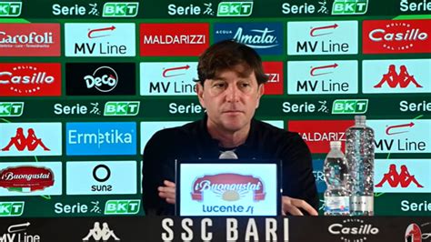 Serie B Bari Mister Mignani Conferenza Stampa Con Il Cittadella Mi