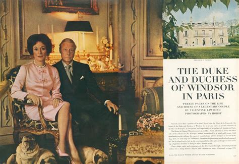 The Duke and Duchess of Windsor in Paris | Vogue | APRIL 1, 1964