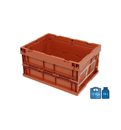 Caisse Plastique Pliable Marron 396X297 Odette 200803 Galia