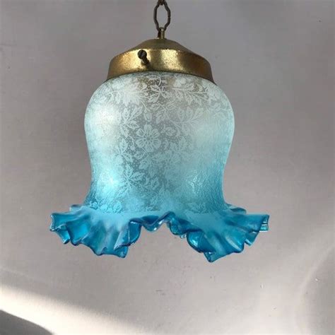 Vintage French Frilly Glass Lampshade