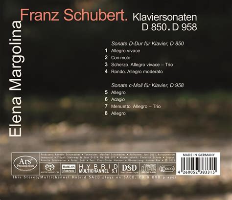 Franz Schubert Klaviersonaten D Super Audio Cd Jpc