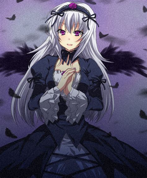 Futaba 841 Suigintou Rozen Maiden Silver Hair 00s Dress Feathers Hair Ribbon Purple Eyes