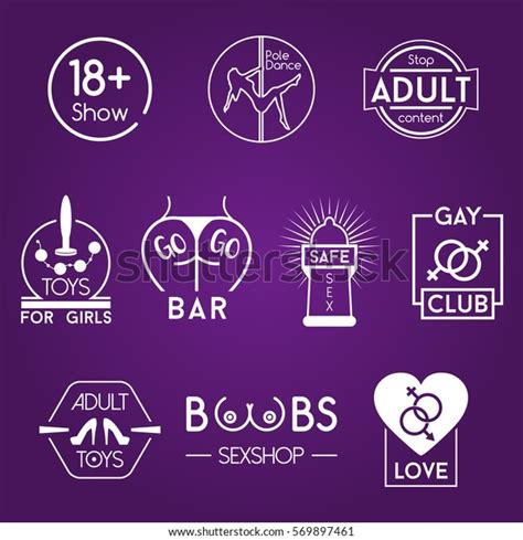 Sex Adult Xxx Badges White Vector Stock Vector Royalty Free 569897461