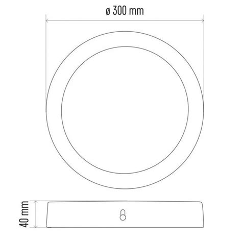 LED Panel Nadometni Okrogel 24W Bel 300mm Led Panel Nadgradni