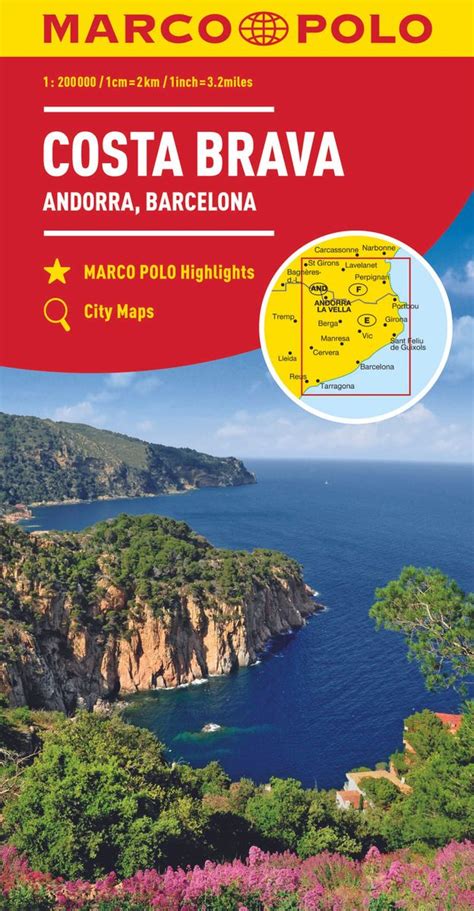 Marco Polo Regionalkarte Costa Brava Andorra Perpignan Barcelona