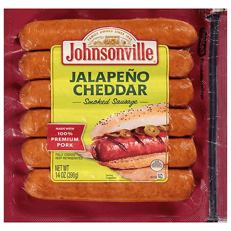 Johnsonville Smoked Sausage Jalapeno Cheddar 14 Oz Sausages Reasor S