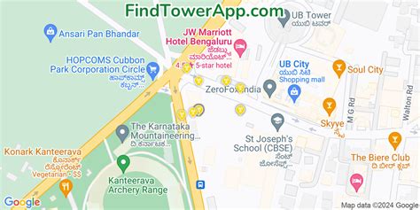 Bangalore India 4G 5G Cell Tower Coverage Map