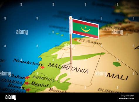 Mauritania Flag Map Banque De Photographies Et Dimages Haute