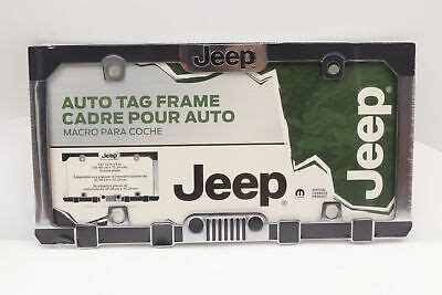 JEEP Automobile Car Chrome Metal Auto Tag License Plate Frame EBay