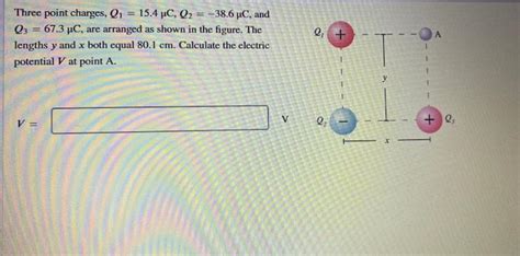 Solved Three Point Charges Q1 15 4μc Q2 −38 6μc And