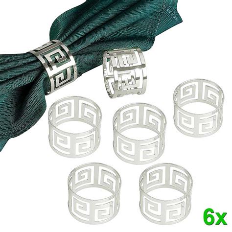 6Pcs Serviette Ringen Servet Houder West Diner Han Grandado