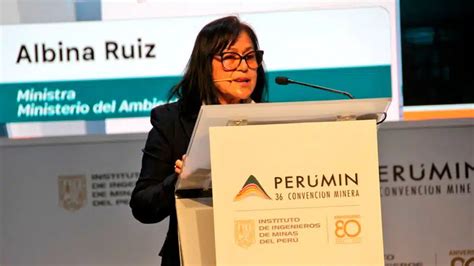 Ministra Albina Ruiz El Reto De La Minería Es Reducir Las Emisiones De