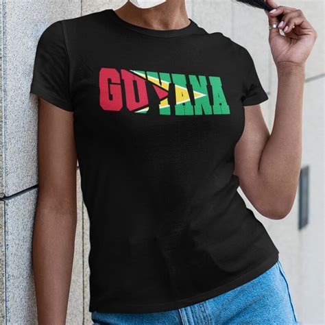 Womens Tshirt Guyana Guyanese Flag Etsy Uk