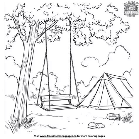 Camping Blanket Coloring Pages