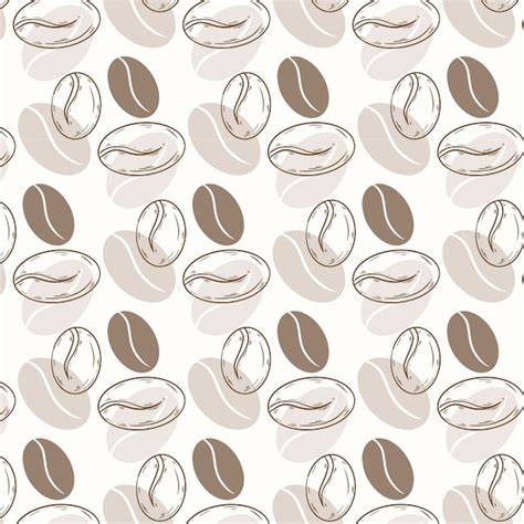 Free Vector | Hand drawn coffee bean drawing pattern