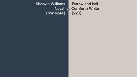 Sherwin Williams Naval Sw 6244 Vs Farrow And Ball Cornforth White