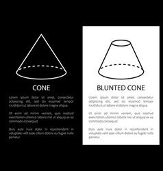 Cylinder And Blunted Cone Geometric Shapes Simple Vector Image