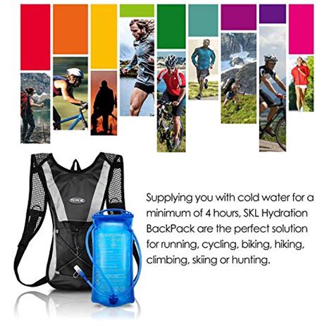 Skl Hydration Pack Water Backpack With Water Bladder 2l Bpa Free Hydration Backpack For Running