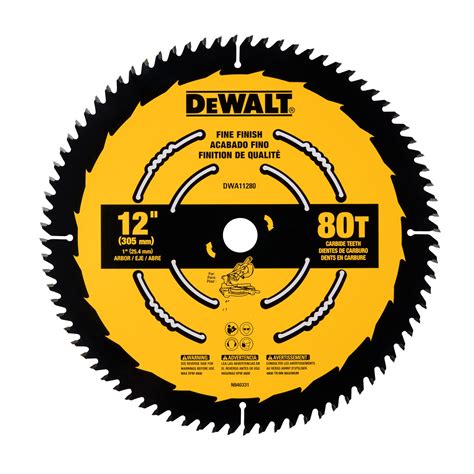 12 In Fine Finish Saw Blade 80 Tooth Dewalt