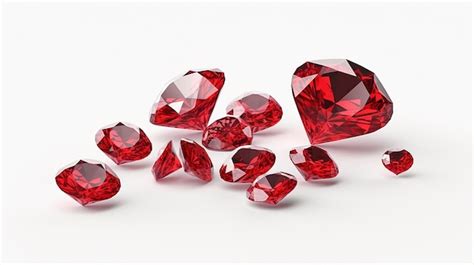 Premium Ai Image Red Dazzling Diamonds On Transparent Background D