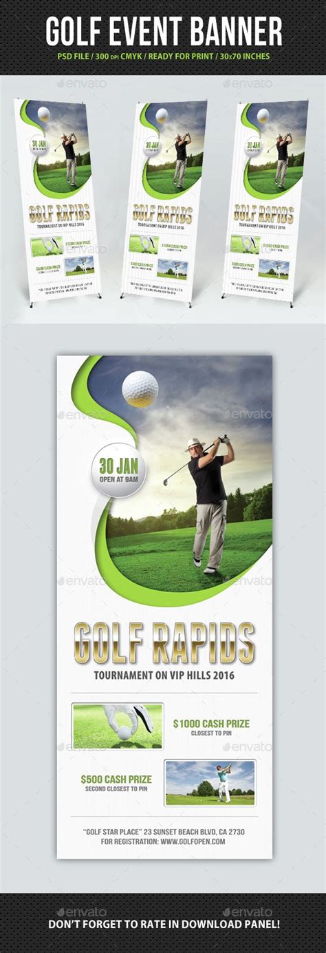 Golf Event Banner Template 05 | Event banner, Banner template, Golf event